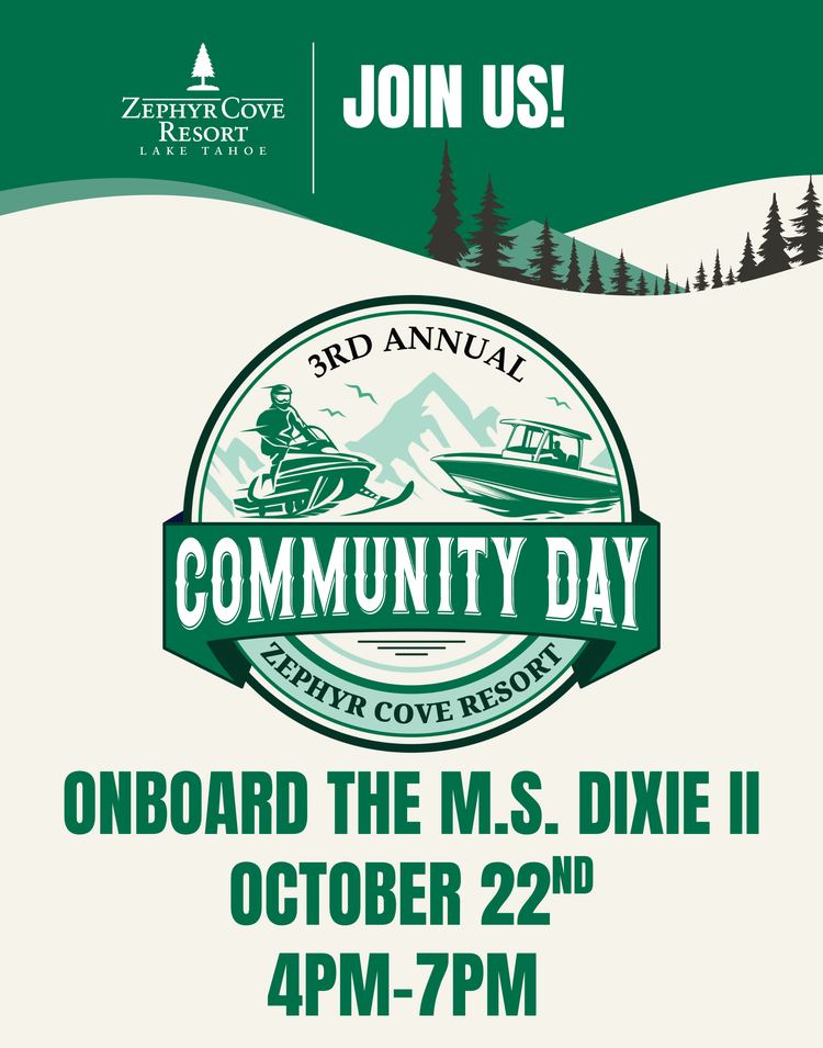 Community Day Flyer - join us onboard the M.S. Dixie II October 22nd 4pm - 7pm