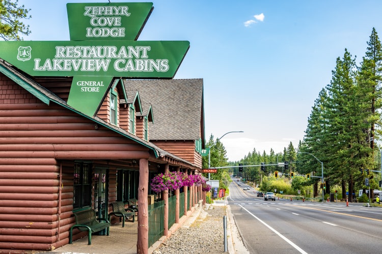 Exterior of Zephyr Cove Restaurant