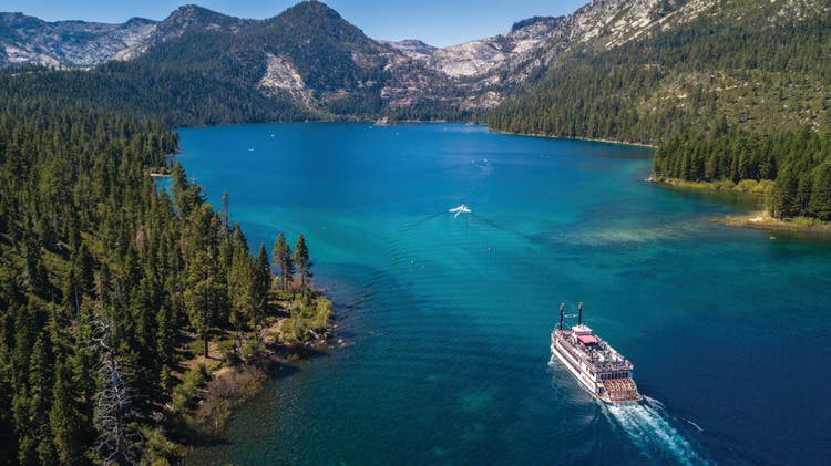 The M.S. Dixie II cruise ship on Lake Tahoe